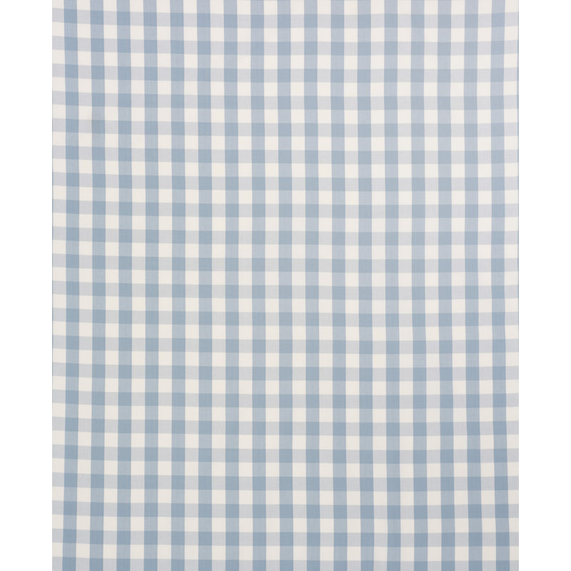Camden Cotton Check Fabric, Sky