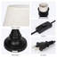 Lampe de chevet noire 20 po
