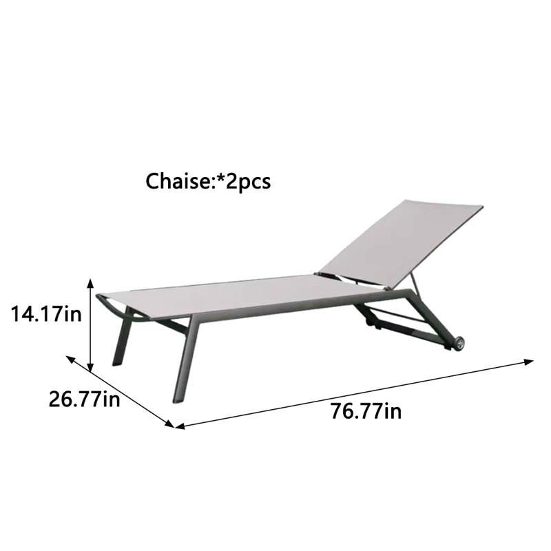 Chaise longue d'extérieur en tissu pour l'extérieur