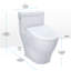 Aimes® 1.28 GPF Elongated Floor Mounted S7 One-Piece Toilet (Seat Included)