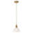 1-Retro Copper Transparent Glass Dimmable Pendant Light