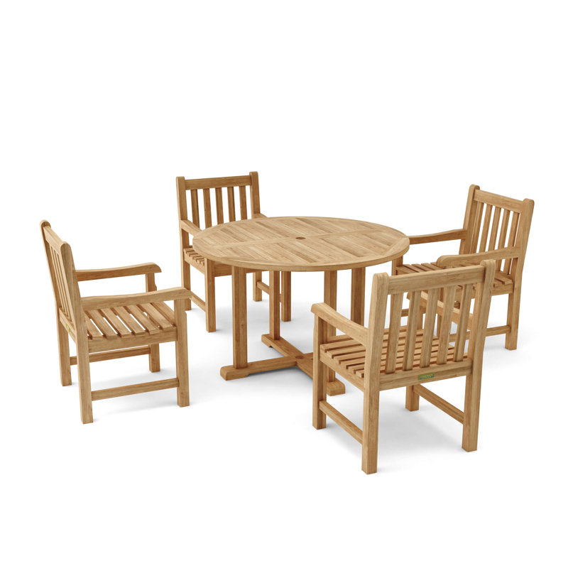 Tosca Outdoor 5 - Piece Teak Dining Set