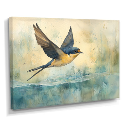 Bird Swallow Over The River - bird Wall Art