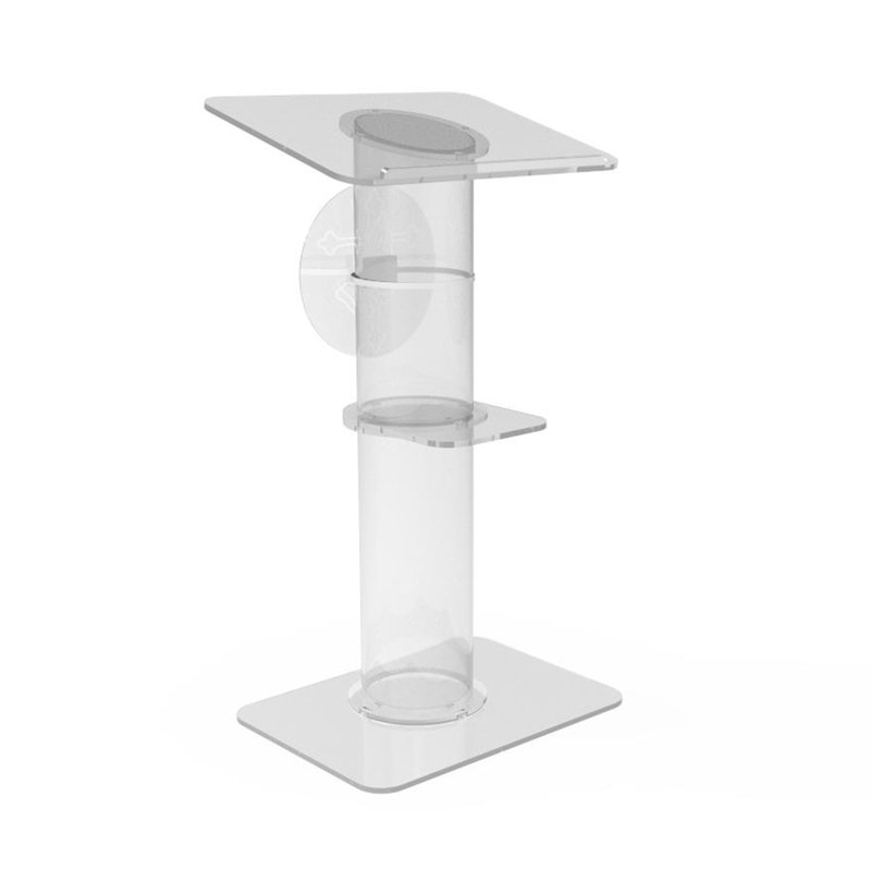 Pupitre d'églises en plexiglas transparent 23,5 po x 17 po x 42 po 10060 - 16780 + 12152 - Podium assemblé