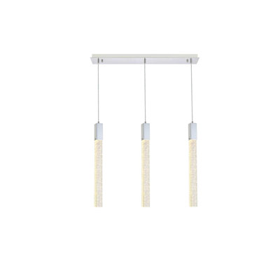 Weston 3 lights pendant in satin gold