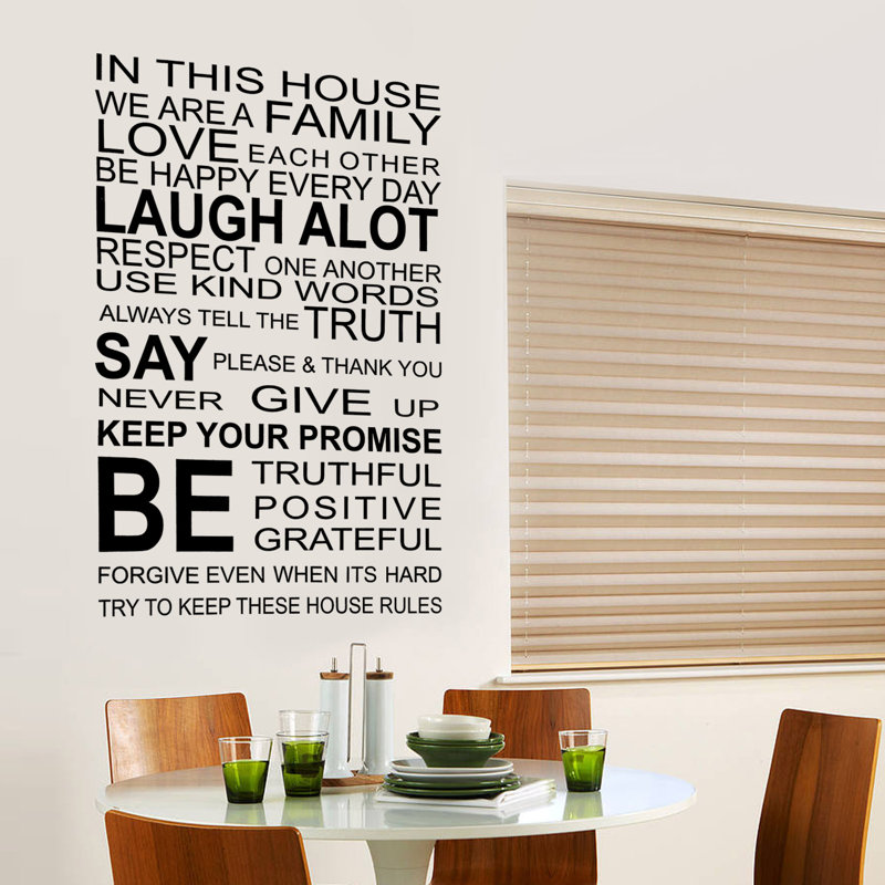 Family Rules Quote Wall Decal
