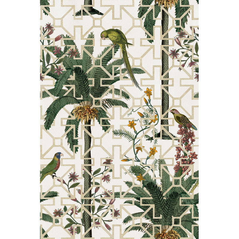 Palm Garden Trellis, Off White