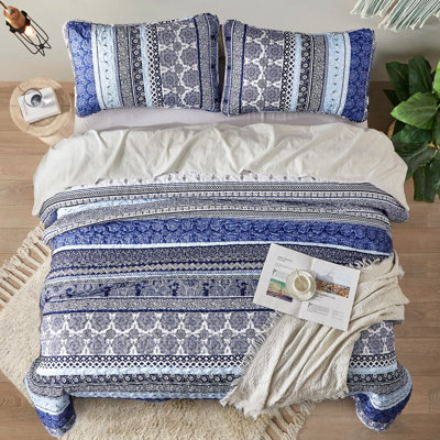 3 Pieces Boho Lightweight All-Season Quilt Set