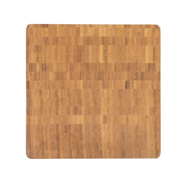 Farberware Thick End Grain Acacia Cutting Board with Juice Groove and Finger Grips, 12x12 inch, Bamboo