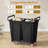 Large Laundry Hamper With Wheels,Extra Large Laundry Clothes Hamper,2 Bag Big Rolling Laundry Basket Sorter Cart,(360L/Black)-832895236