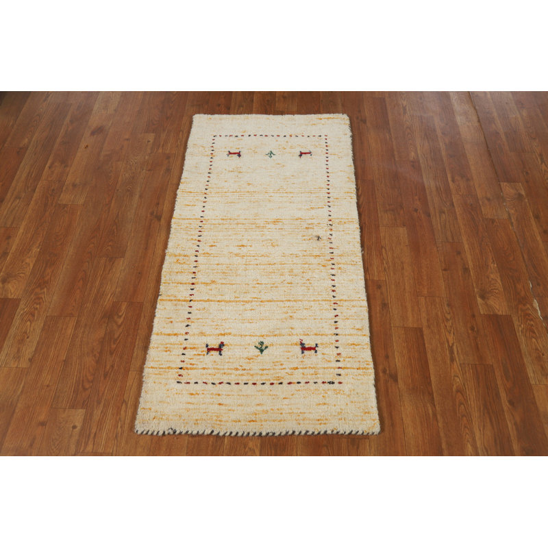 Tapis indien fait à la main de style Gabbeh 2 x 4