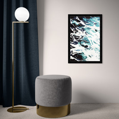 Tide, Deep Ocean Waves Coastal Blue - Picture Frame Painting