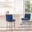 Chewning , 180 Degree Swivel Kitchen Island Stool Dining Room Chairs with Solid Wood Footrests and Button Tufted Design-8998621-64663292-64663283