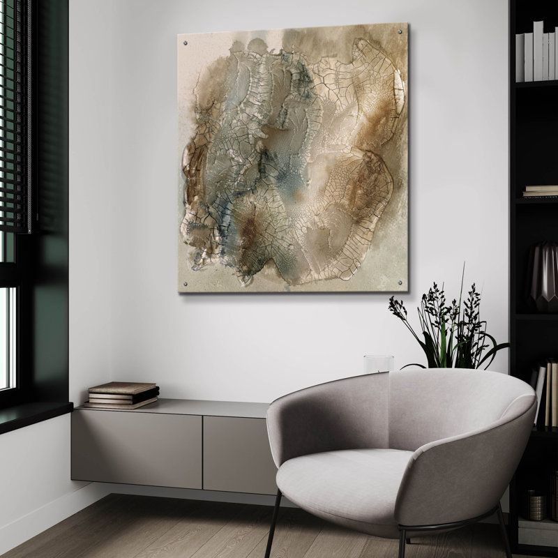 Art mural en forme de verre épique «Shaped In Grey» par Scherrer Finch, 36 po x 36 po, H 36 po x l 36 po