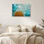 Impression sur toile bleue et dorée-109318111