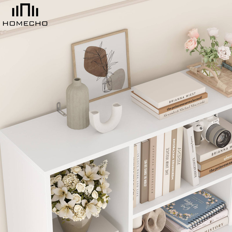74.8" Tall 6-Tier Standard Storage Bookcase, White