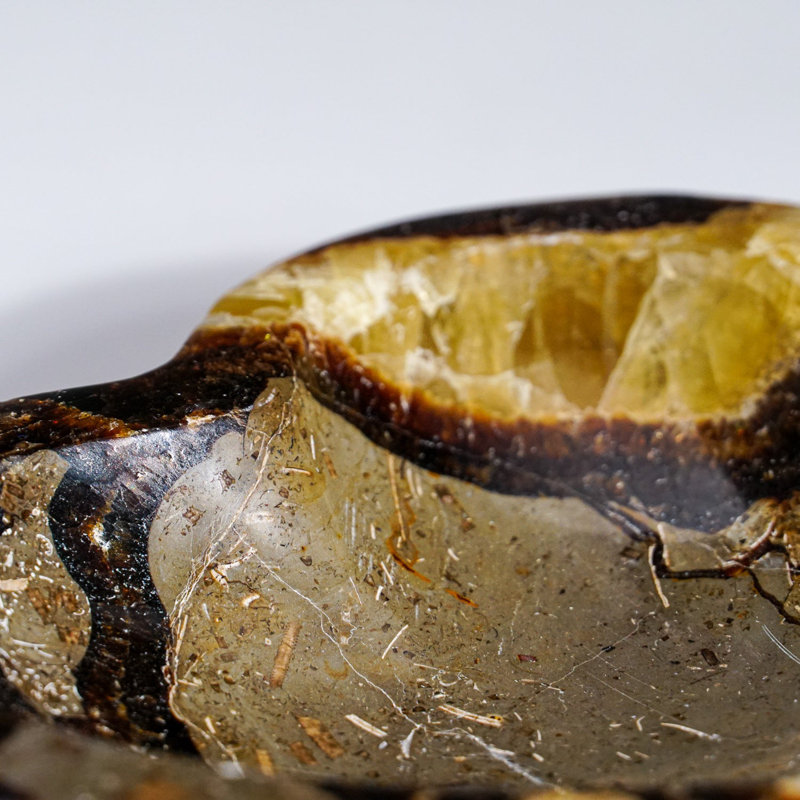 Polished Septarian Heart Shaped Dish (1.2 Lbs)
