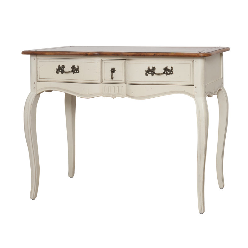 110cm Solid Wood Console Table, Ivory