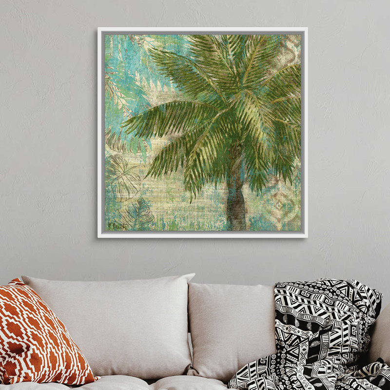 «Aqua Escape II», art mural sur toile, H 36 po x l 36 po x P 1,75 po, Toile avec cadre blanc