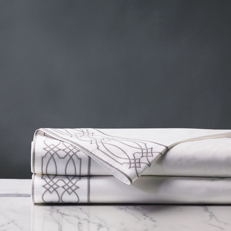 Nicola Flat Sheet, King Flat Sheet, Gray