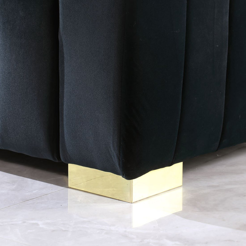 Causeuse en velours 62,6 po