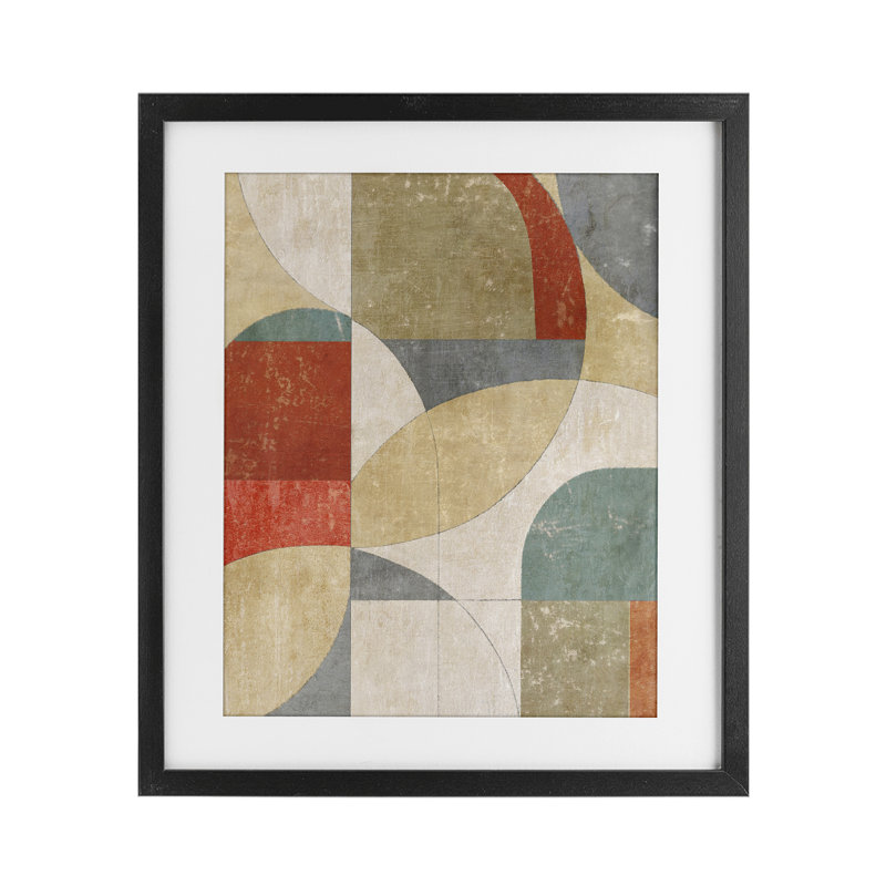 «Retro Arches Collage», impression par Suzanne Nicoll, Cadre noir minuit, H 21 po x l 17 po