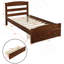 Lit plateforme simple avec rangement en bois massif Granita-442633742