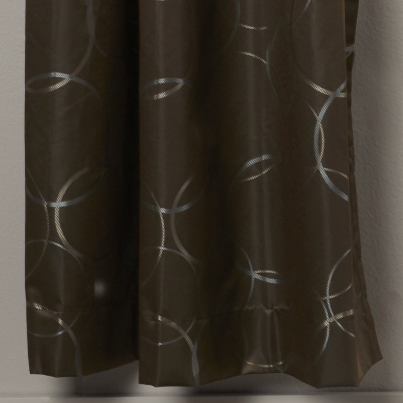 Eclipse Meridian Geometric 100% Blackout Thermaback Grommet Window Curtain Panel, River Blue, 108" L x 42" W
