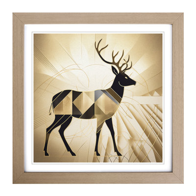 Deer Art Deco - Framed Print