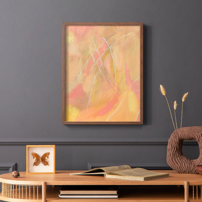 Peach Bliss IV Framed Print - Solid Wood
