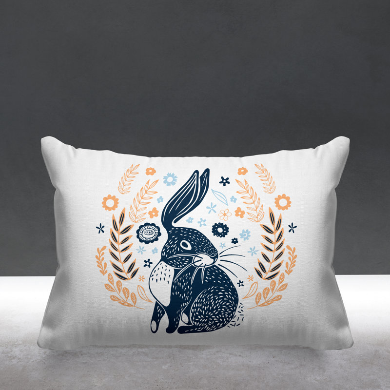 Coussin décoratif Baxter, Pêche / bleu marine