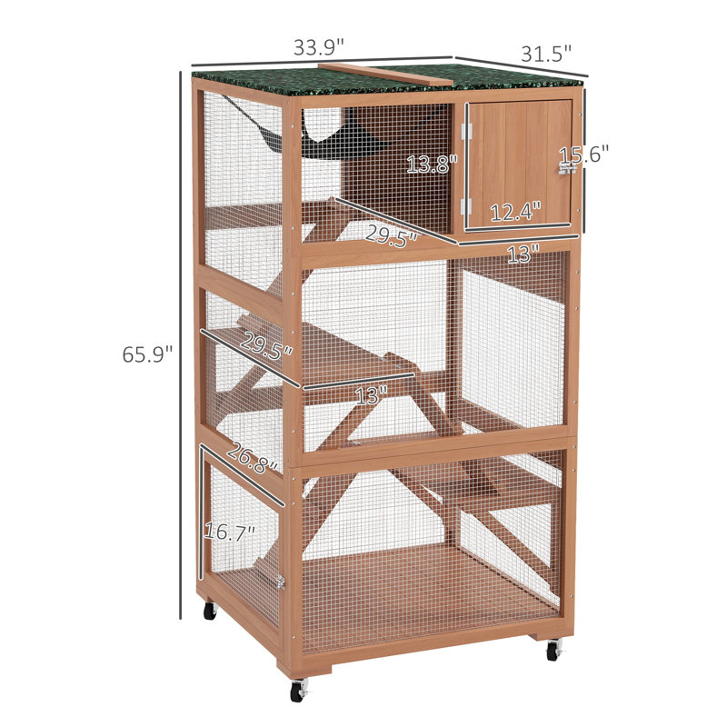 Maison d'extérieur en bois pour chat