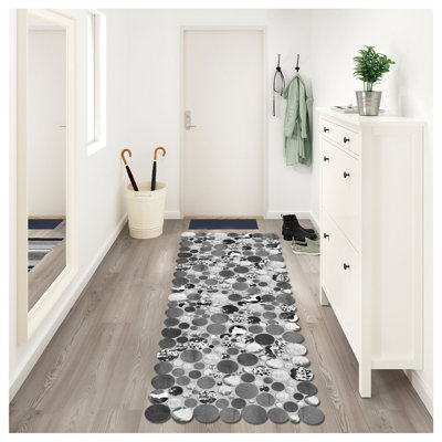 Tapis gris tissé à la machine Alfaro