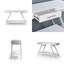 Console moderne en chrome blanc