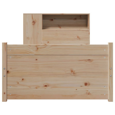 Bookcase Bed Without Mattress Solid Wood Pine