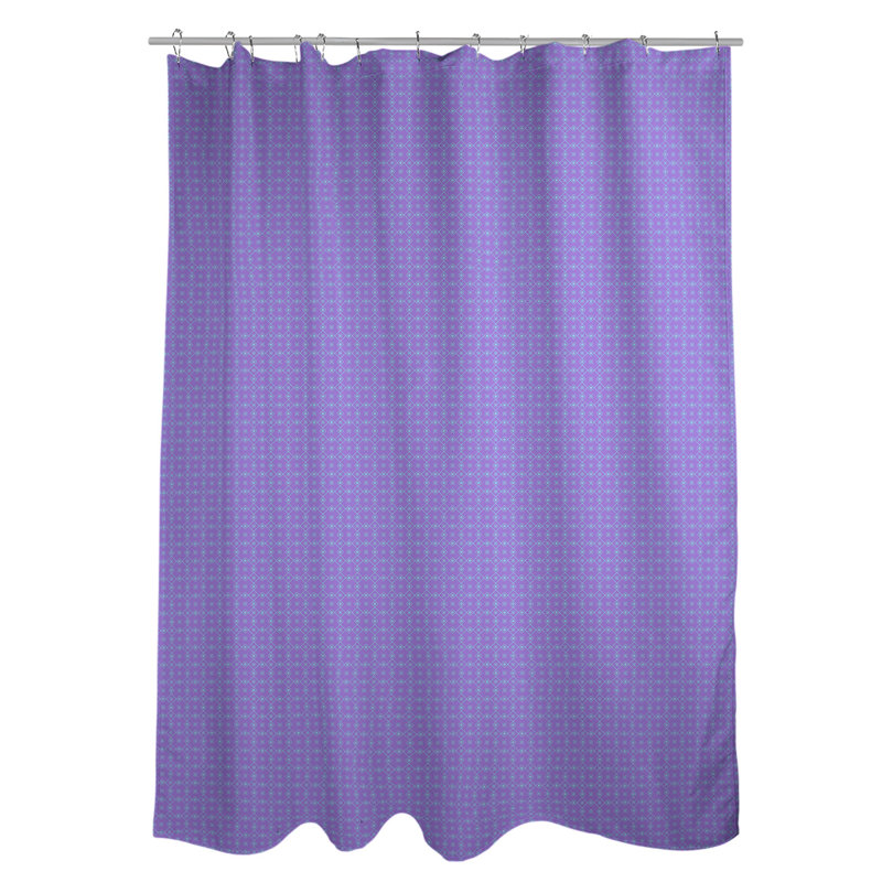 Rideau simple à deux napperons, Mauve / Bleu