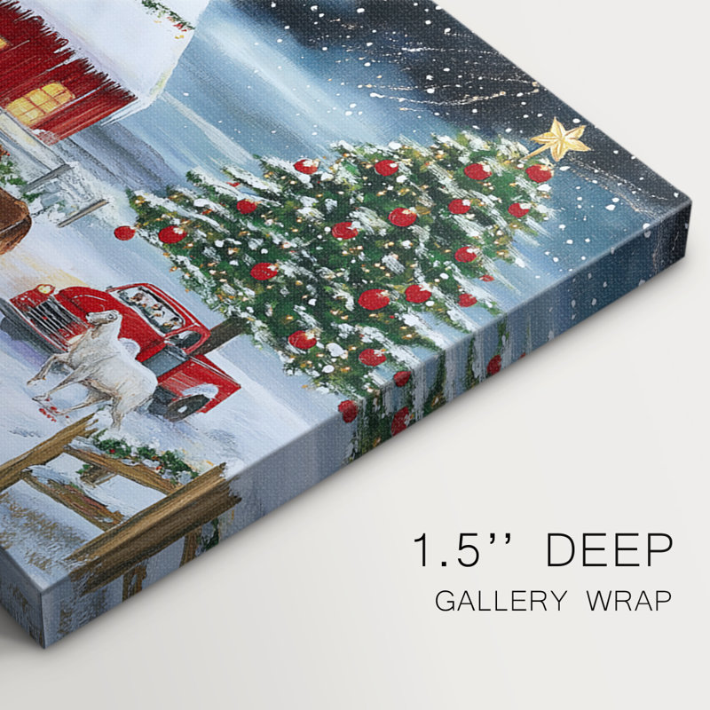 Christmas Holiday Art III- Gallery Wrapped Canvas-CXIX, 32" H x 48" W