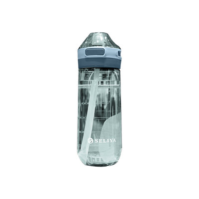 Water Bottle Large Capacity Fitness Sports Water Bottle With Straw Cup With Straw Cup With Graduated Flat Spout, Edibility Grade Plastic, Leakproof Popup Cap, For Gym, Outdo
