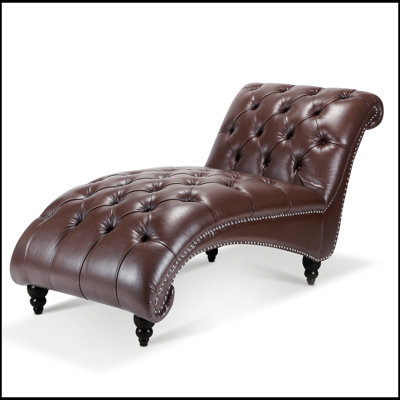 Luxurious Tufted Armless Chaise Lounge for Comfortable Relaxation and Elegant Home Decor by Mercer41