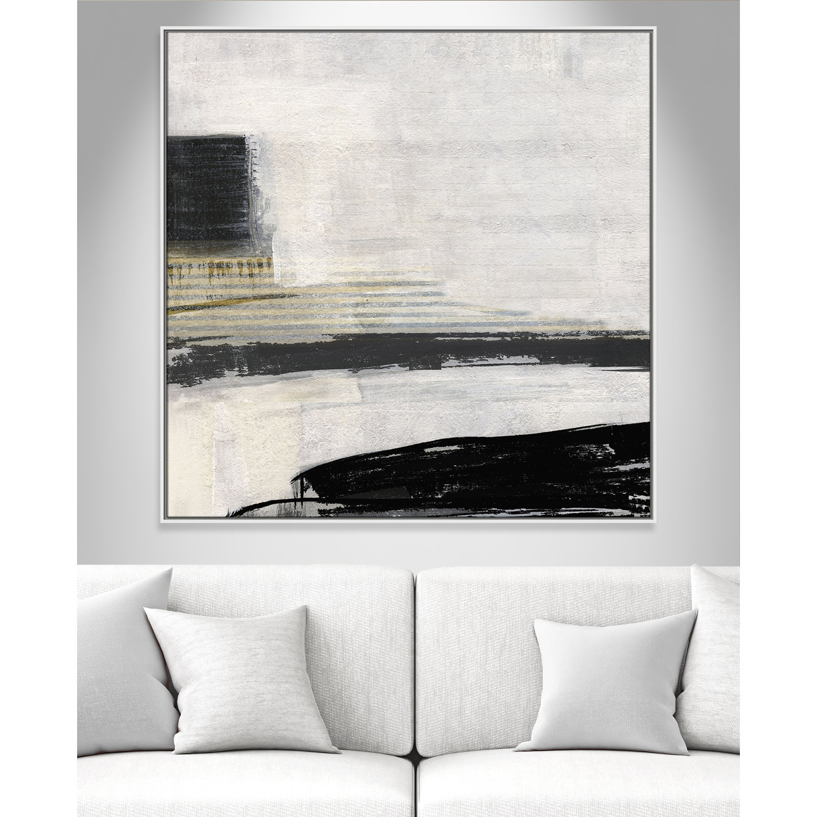La Bande I Print by Sally Swatland, White, 46.5" H x 46.5" W