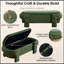 Banc rembourré avec rangement rabattable et pieds robustes-785931347