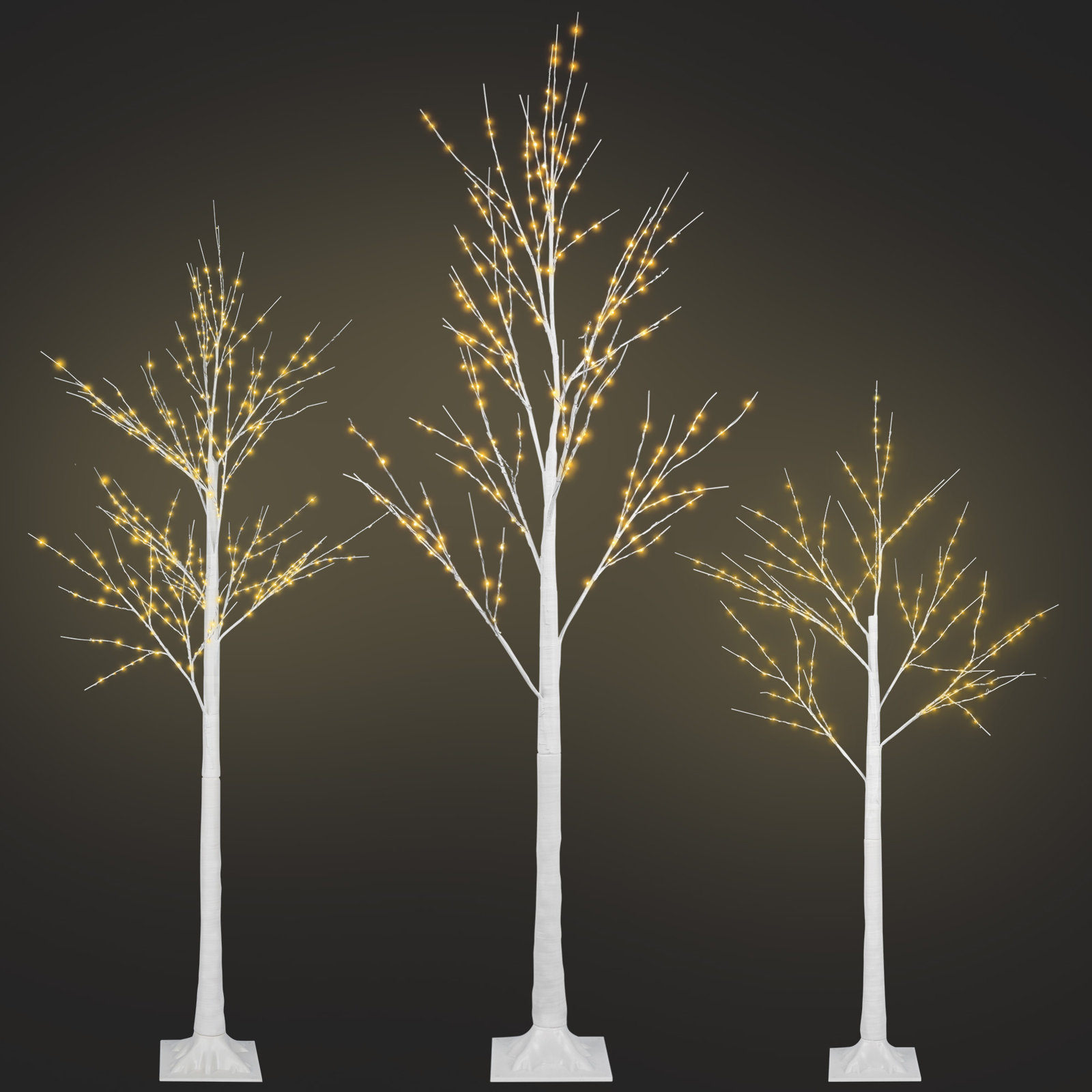 Integrated LED Pre-Lit Birch Tree Set