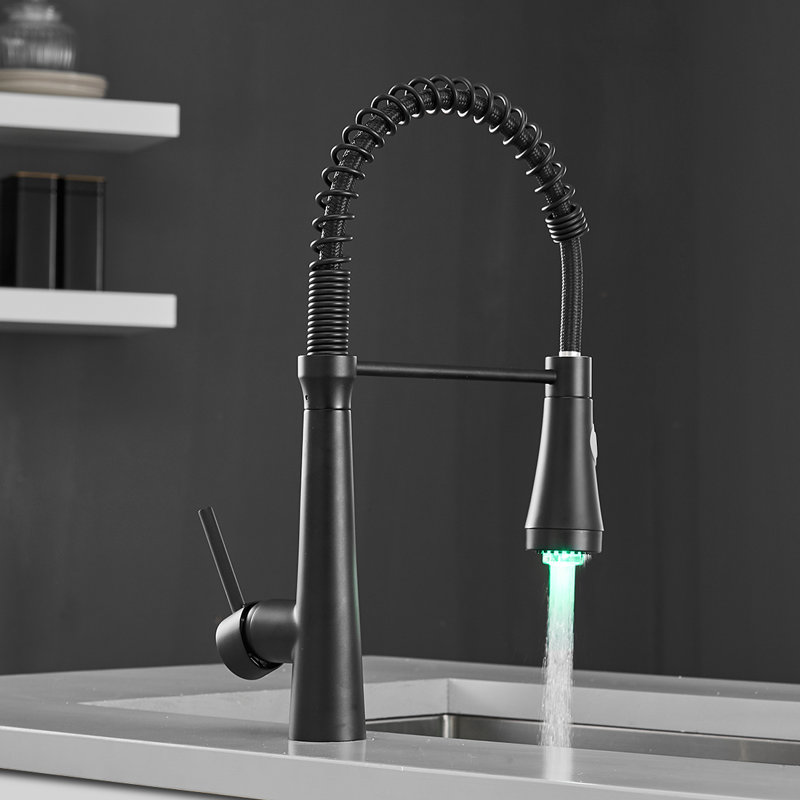 Robinet de cuisine rétractable à poignée simple