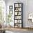 6-Tier Open Bookcase & Nightstand, 2-Piece Bedroom Storage Combo, Modern Bookshelf and Nightstand with Drawer & Shelf, Coordinated Home Office or Bedroom Set-312862499