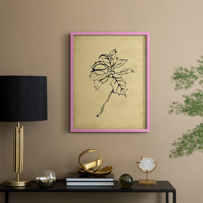 Holly Branch II, reproduction encadrée - bois massif