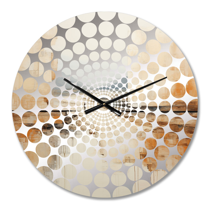 Horloge murale Amiliah - Collages abstraits, Médium