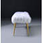Banc en fausse fourrure et finition