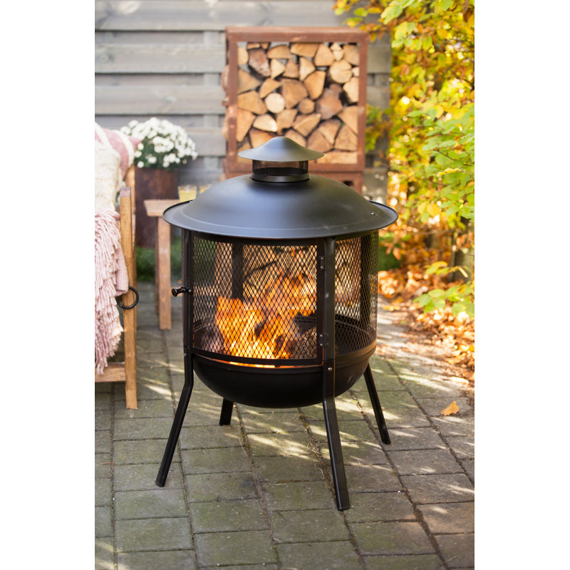 Kansas 69cm Round Steel Fire Pit Log Grate