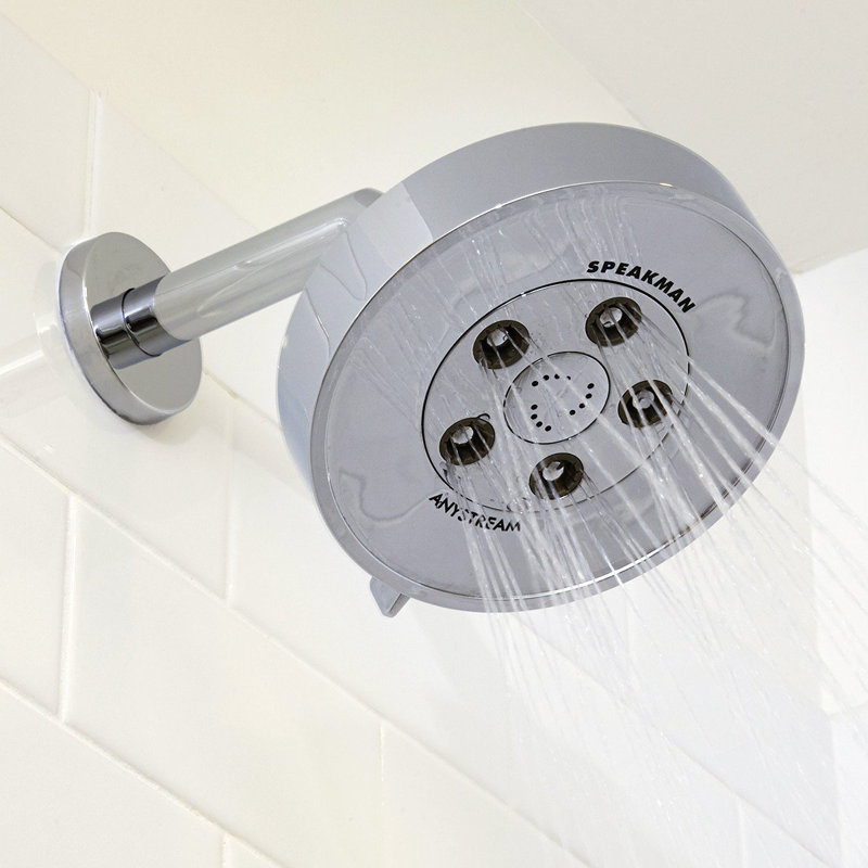 Bras de douche et bride Neo, Chrome poli