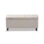 Banc de rangement à couvercle rabattable rembourré